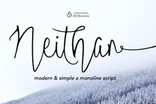 Neithan: A Modern Script Typeface for Editorial Design