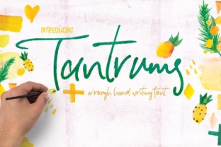 Tantrums: A Handcrafted Script Font for Editorial Soul